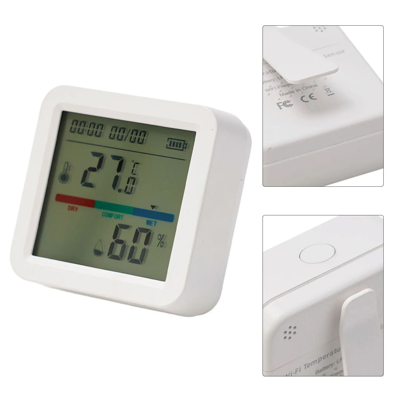 

WiFi Temperature Humidity Sensor Life Backlight Hygrometer Thermometer Sensor For Tuya APP Real-time Monitoring