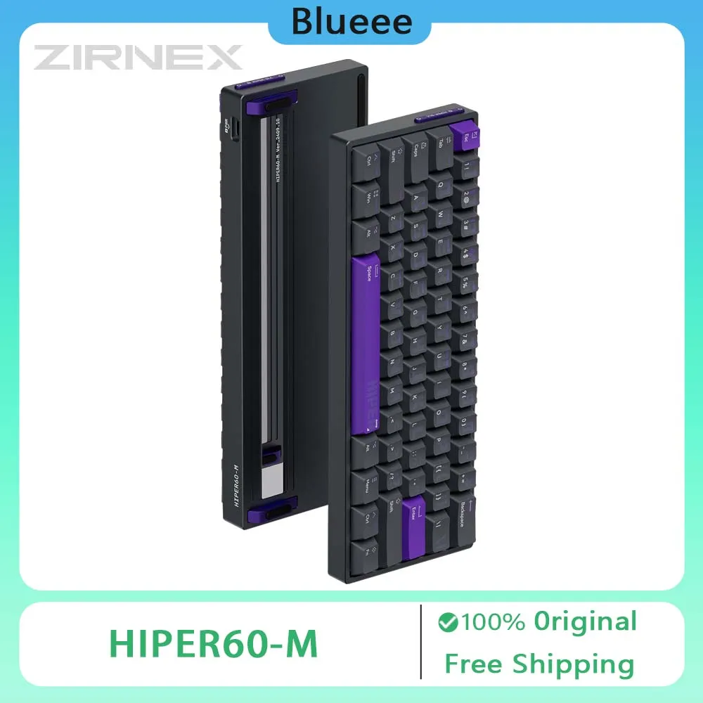 ZIRNEX HIPER60-M Magnetic Switch Gaming Keyboard CNC Aluminum 8K RT0.02 Esports Mechanical Keyboard for Valorant Gamer Accessory