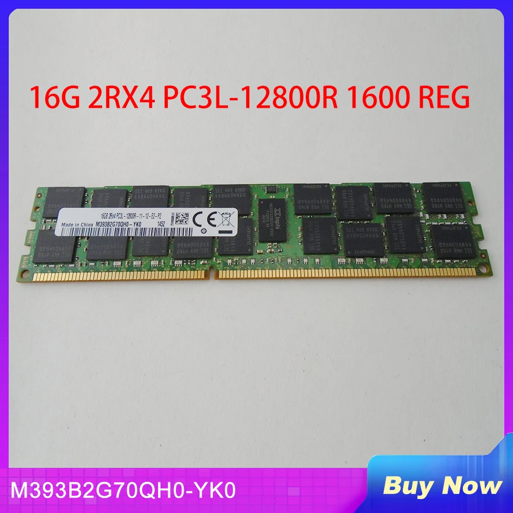 

1 PCS For Samsung Server Memory 16GB 16G 2RX4 PC3L-12800R 1600 REG M393B2G70QH0-YK0