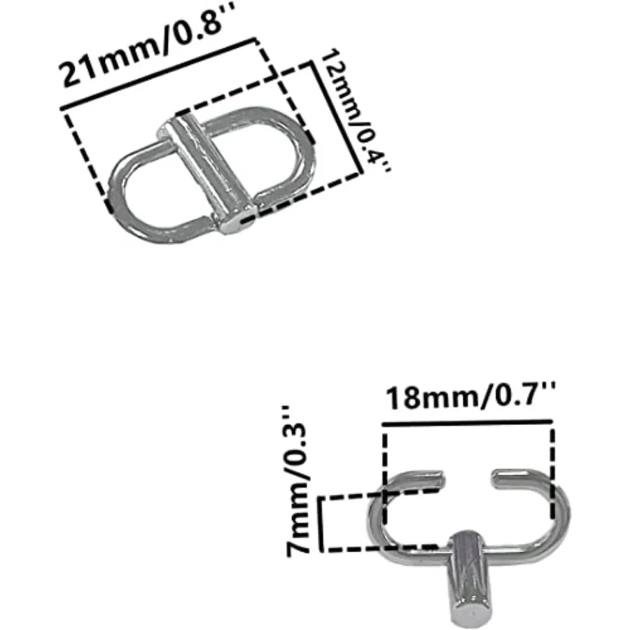 Adjustable Metal Buckles for Chain Strap Bag, Chain Links Clothing Buckles Clip Shorten Length for Chain