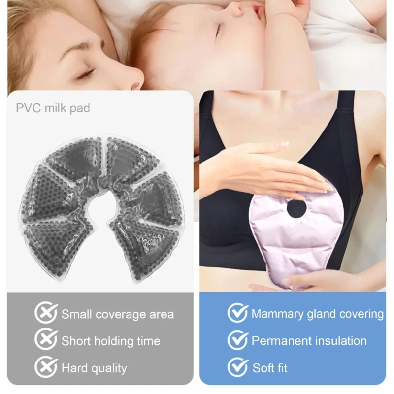 Upgrades Breast Therapies Pads for Nursing Moms Relieve Engorgement & Soothing Breast Ice Pack for Lactation Support