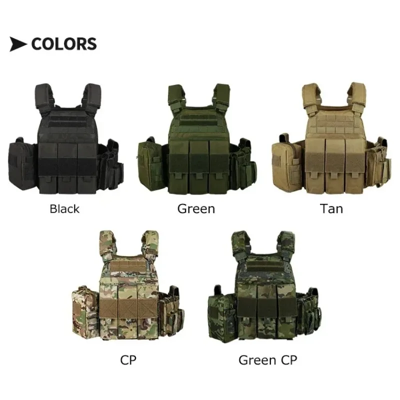 

YAKEDA Military Tactical Vest Body Armor Combat Army CS Gear Hunting Plate Carrier Airsoft Accessories Wargame Pouch Molle Vest
