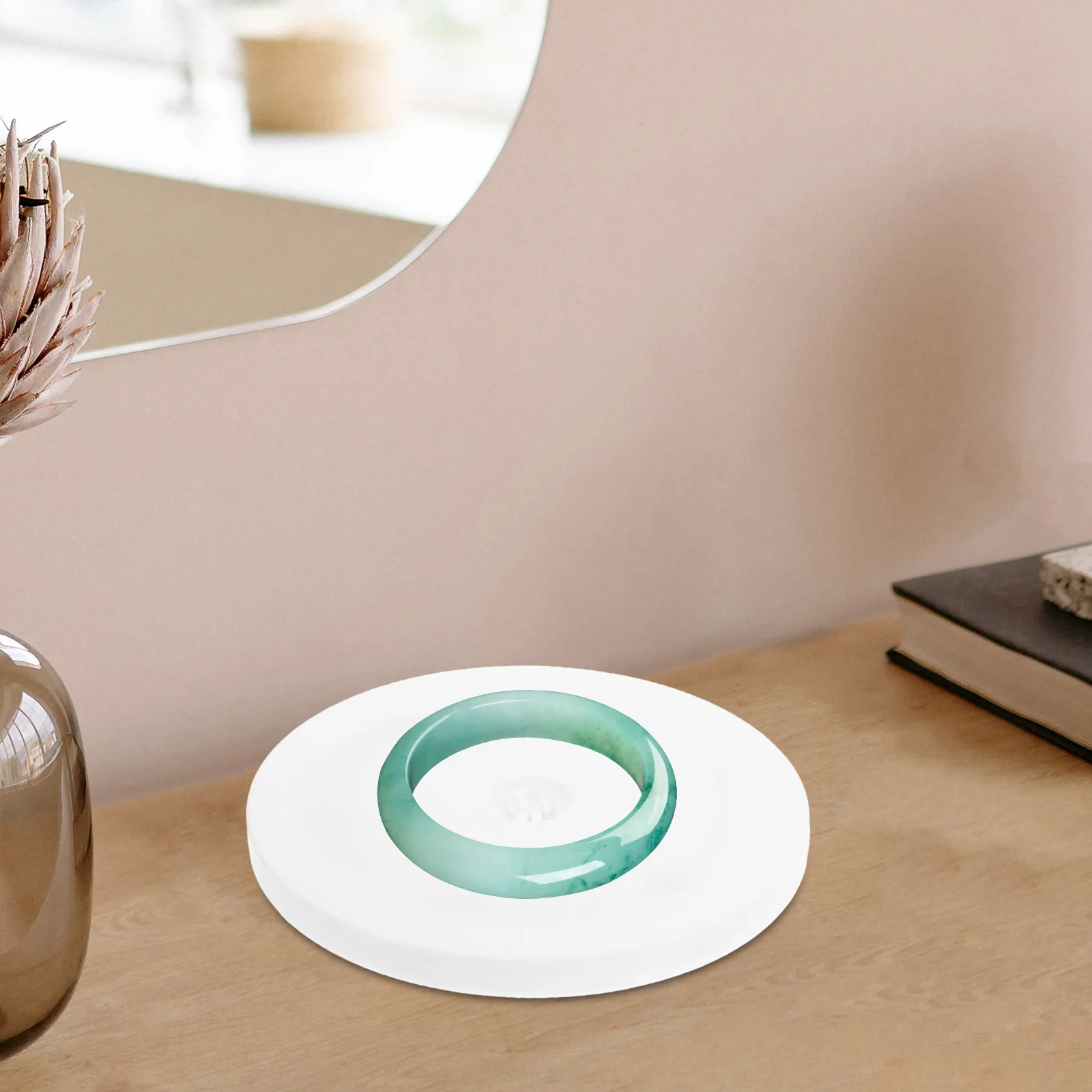 

Swivel Base Home Decor Kitchen Accessories Dining Table Condiment Holder Bearing Cake Stand Acrylic Rotatable Display