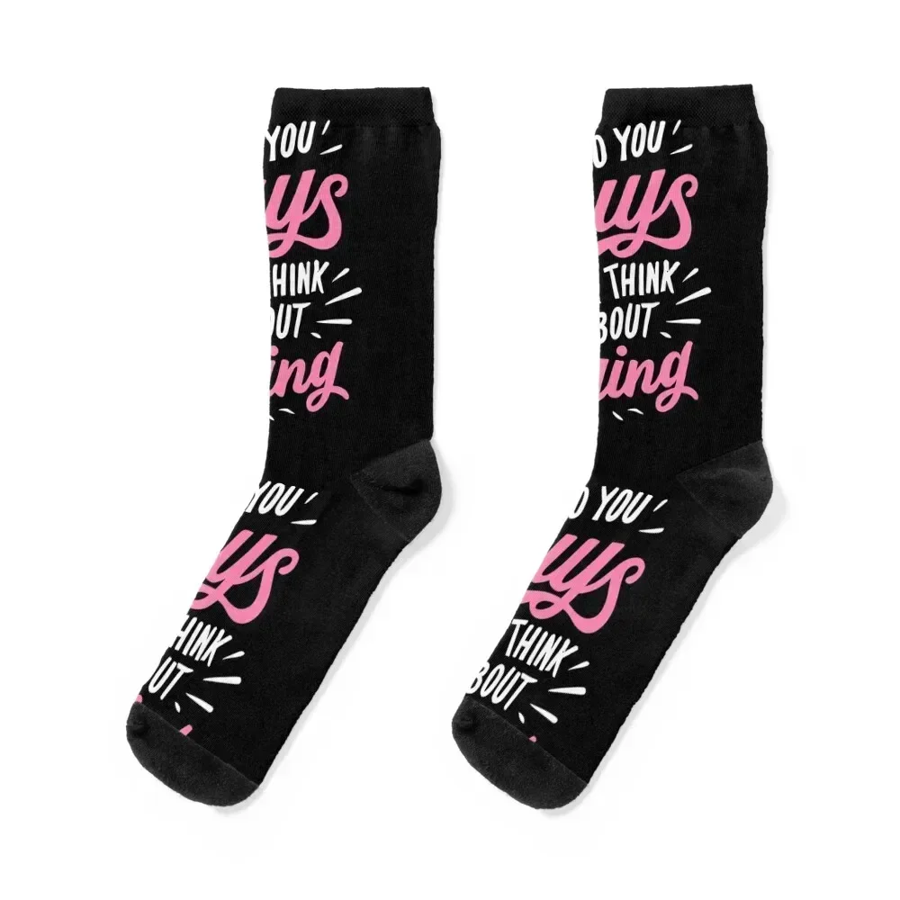 

do you guys ever think about dying Socks Climbing Toe sports retro halloween Women's Socks Men's