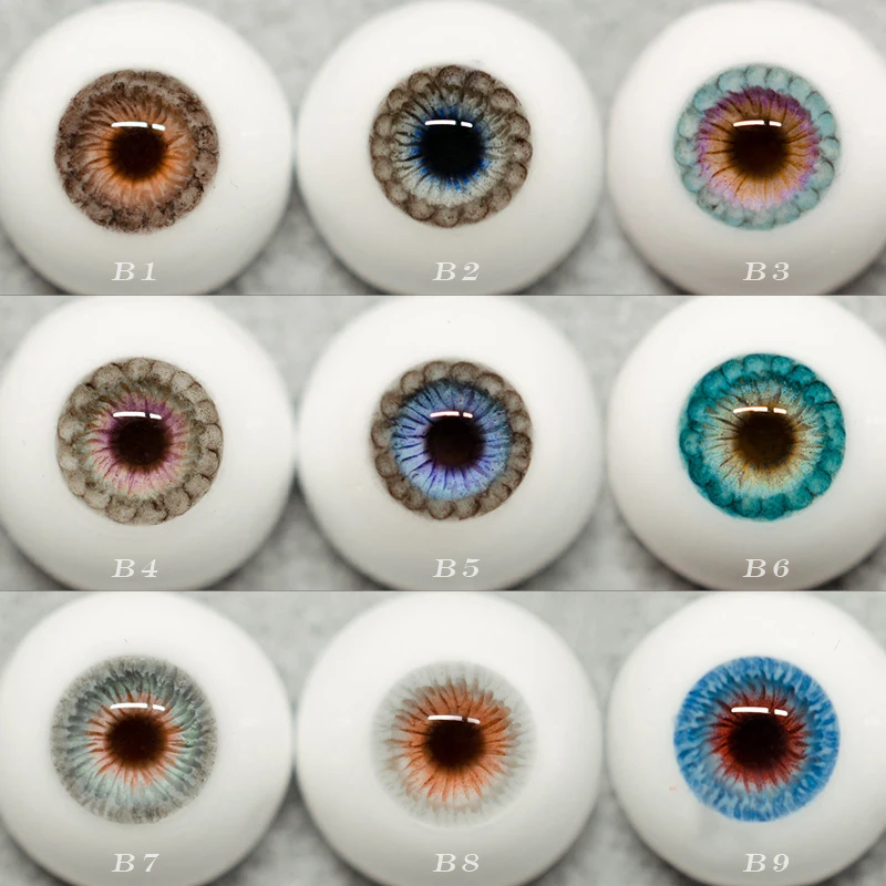 YESTARY BJD Doll Accessories Eyes For Toys 1/8 1/6 1/4 1/3 Sparkling Plaster Eyeball 10/12/14/16MM Handmades Color Eye BJD Dolls