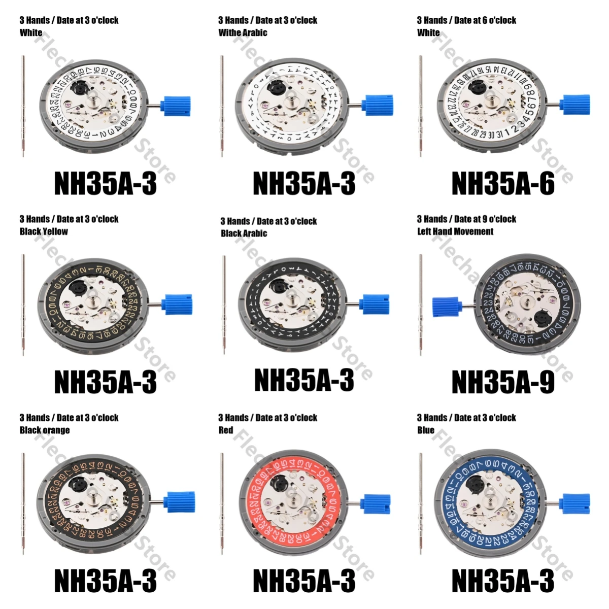 

Genuine Japan NH35 Automatic Mechanical Movement High Accuracy 24 Jewels Mod Watch Replacement NH35A Date at 3:00