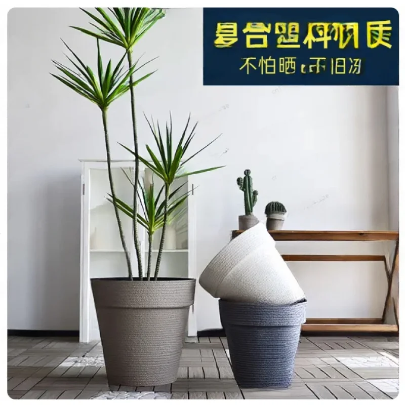 （Just One）40X37Cm Faux Ceramic Resin Flower Pot Indoor