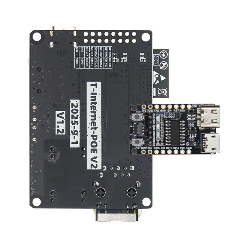 

ABUO-T-Internet-POE V2 ESP32 LAN8720 Чип-плата расширения Модуль Ethernet IOT с функцией загрузки и записи