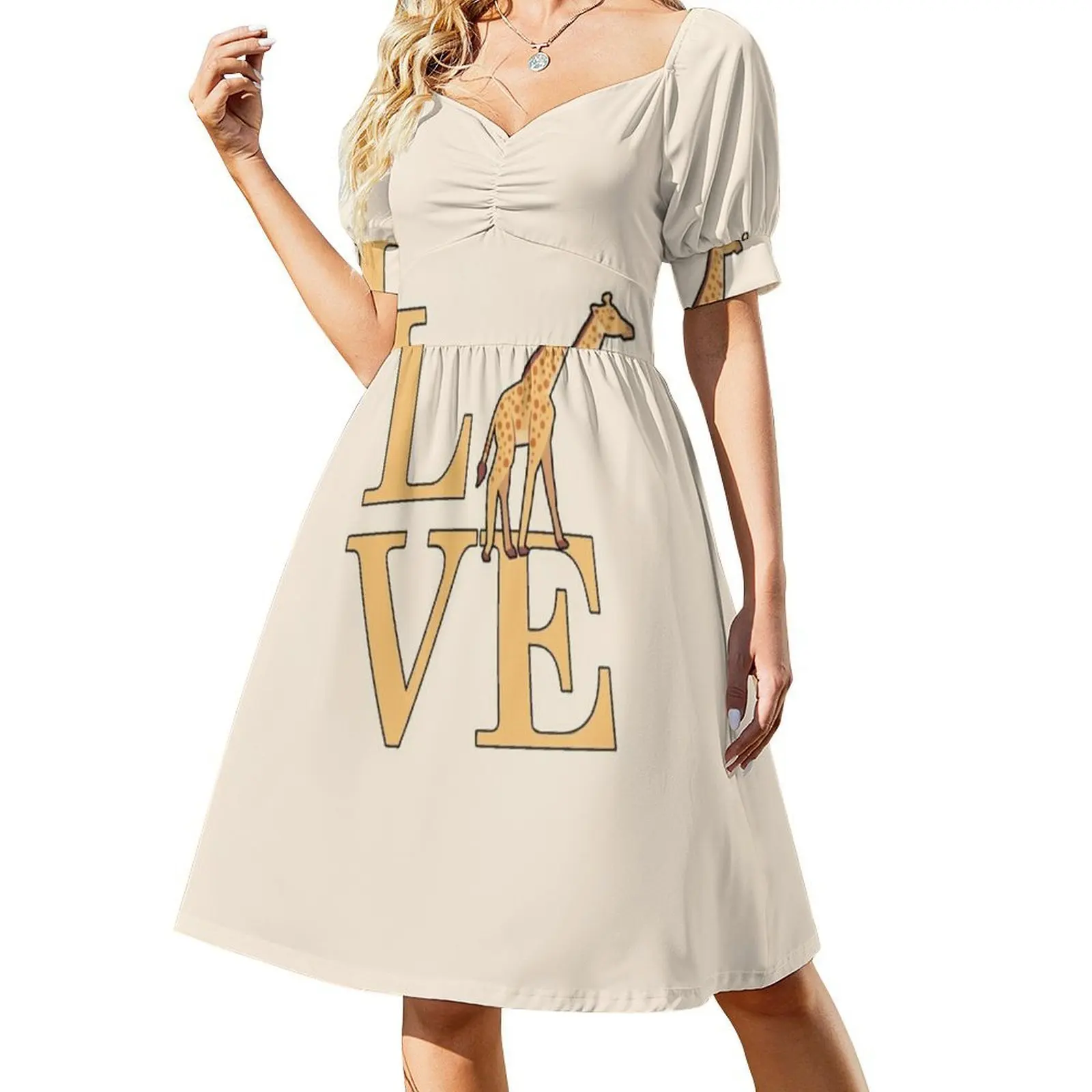 أحب الزرافة. فستان هيب هوب نسائي ملابس الشارع مطبوع عليه رسومات جرافيك للحفلات والنوادي ملابس أطفال الزرافة الحب الزرافة والزرافة المضحكة للنساء #2