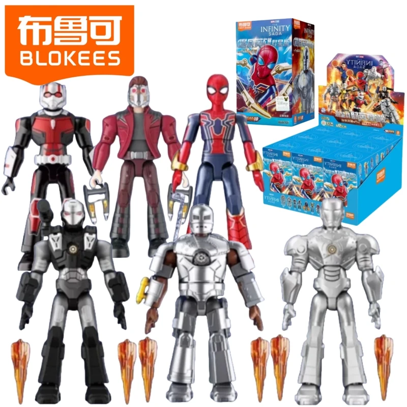 

Строительный блок BLOKEES Marvel, мужская версия Galaxy, 2-е издание, Железный человек, Человек-паук, неограниченная серия Legend, сборная игрушка, модель в подарок