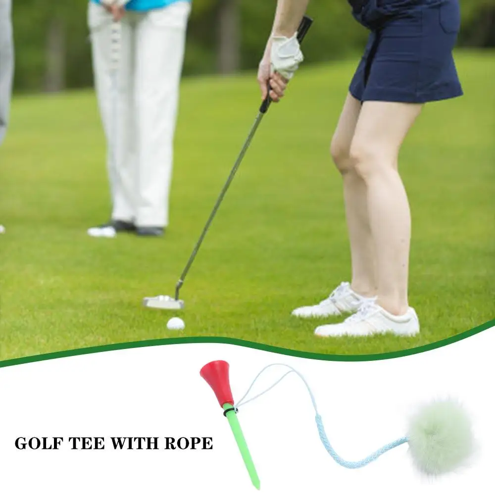 Accessories with Braided Rope Golf Practice PVC Cartoon Pattern Golf Tees Golf Balls Standing Golf Rubber Tees Golf Ball Holder