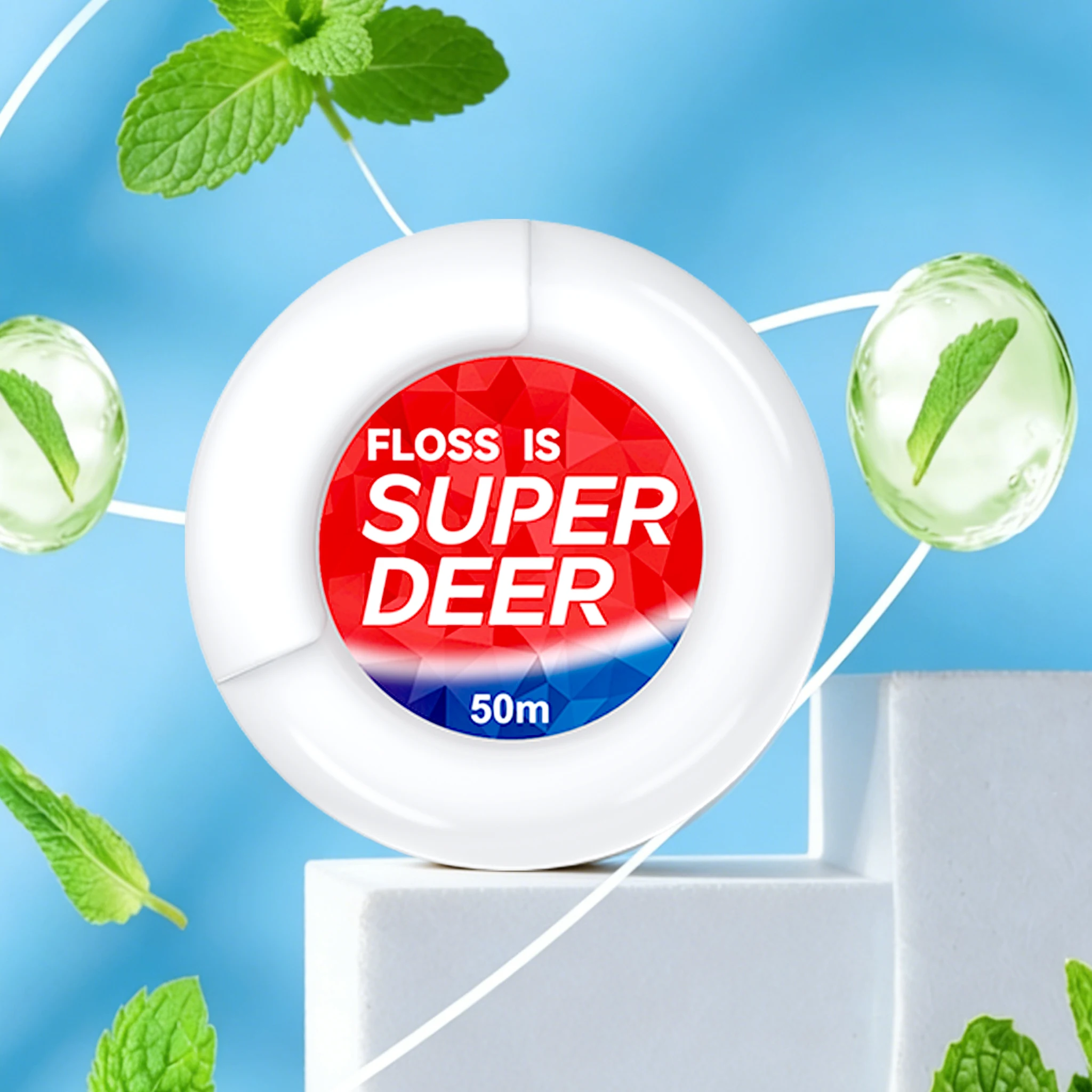 6pcs/3pcs/1pc 50M Dental Floss, Compact, Convenient, and Fast for Cleaning Between Teeth Gaps