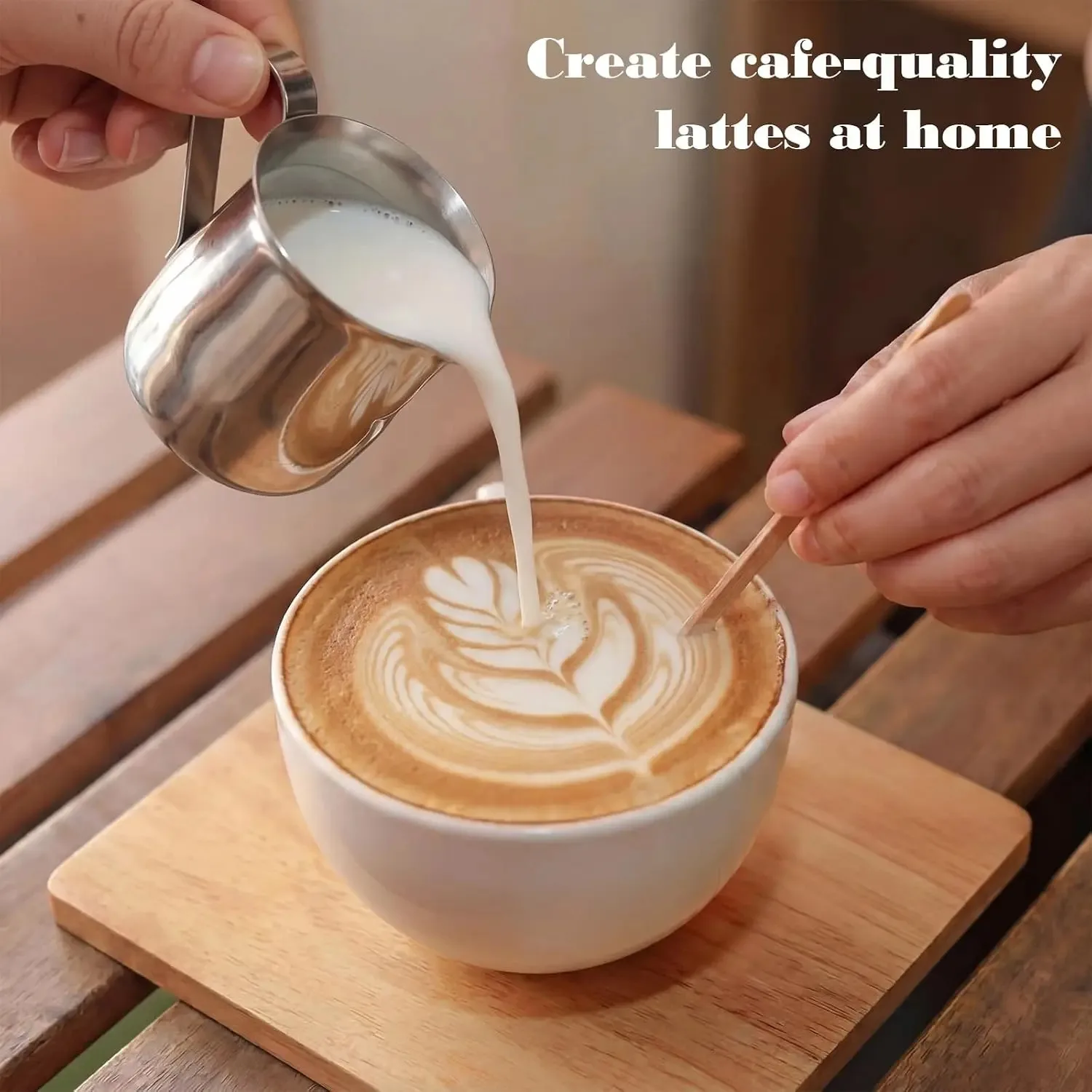 Stainless Steel Mini Milk Jug Pointed Spout Coffee Latte Art Pitcher Espresso Milk Measuring Cup Coffee Brewing Tool