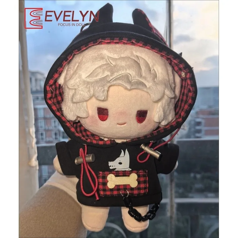 Evelyn Love and Deepspace Xavier Zayne Sylus Cosplay 20CM Soft Plush Doll Body Dress Up Clothes hoodie Plushie Stuffed Toys Gift
