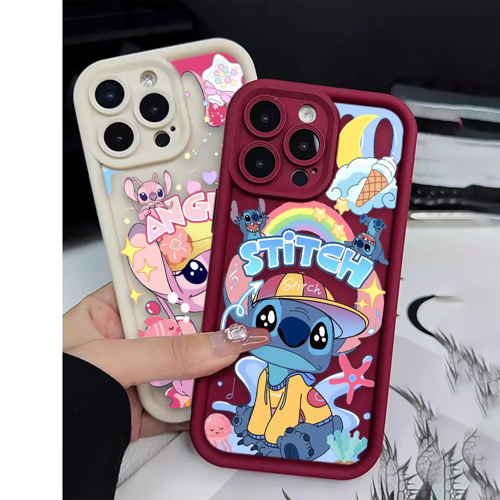 Disney Lilo Stitch Angel Cover Phone Case For Oneplus 11 10R 8T NORD CE 4 LITE ACE 2 3 Google PIXEL 7 8 7A 8A 9 Case Funda Capa