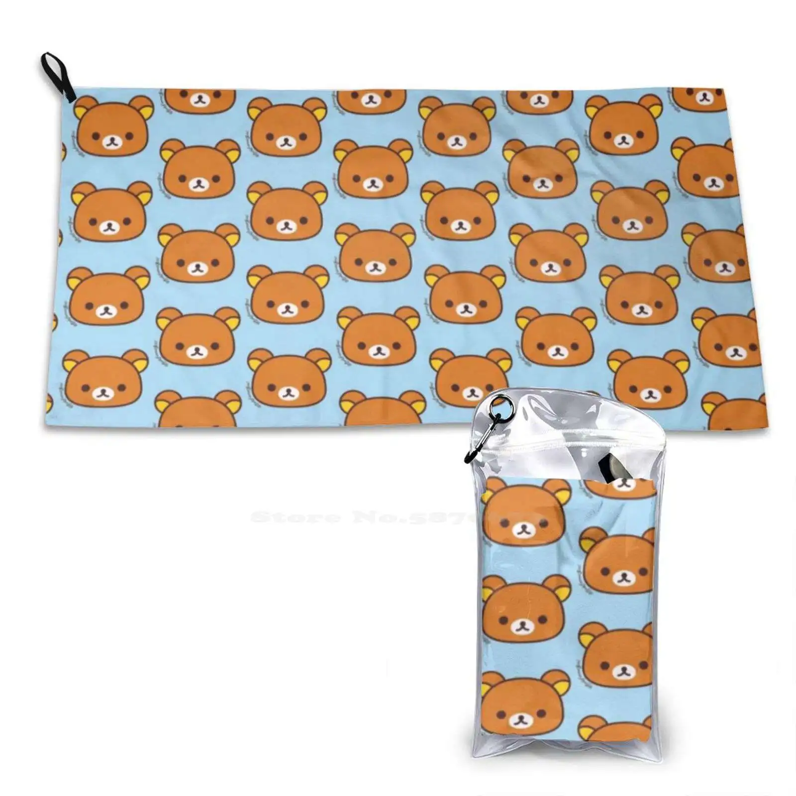 Rilakkuma-02 3D Print Quick Dry Towel Sport Soft Towel Korilakkuma Kiiroitori Kawaiiart Harajukustyle Cutestyle Kawaiistyle