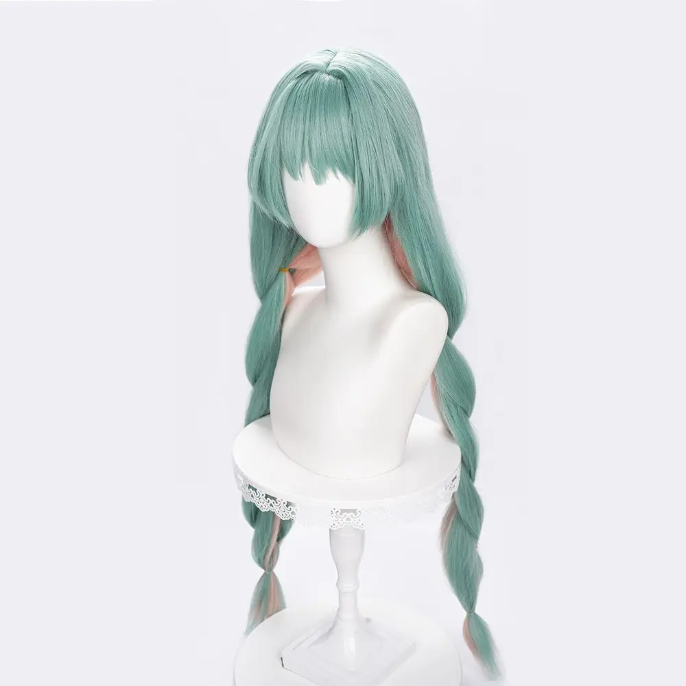 Pelucas de Cosplay Phrolova para mujer, peluca de Cosplay de ondas de salud para Halloween, pelo sintético resistente al calor de 100cm de largo para fiesta + gorro de peluca