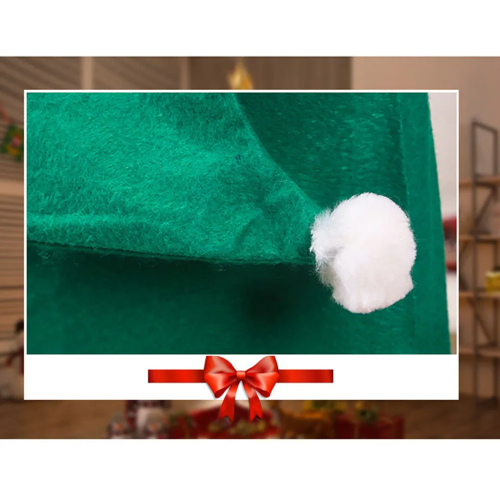 

4Pcs Christmas Chair Cover Non-Woven Seat Slipcover Wrinkle Resistant for Wedding Dinner Meeting Decoration