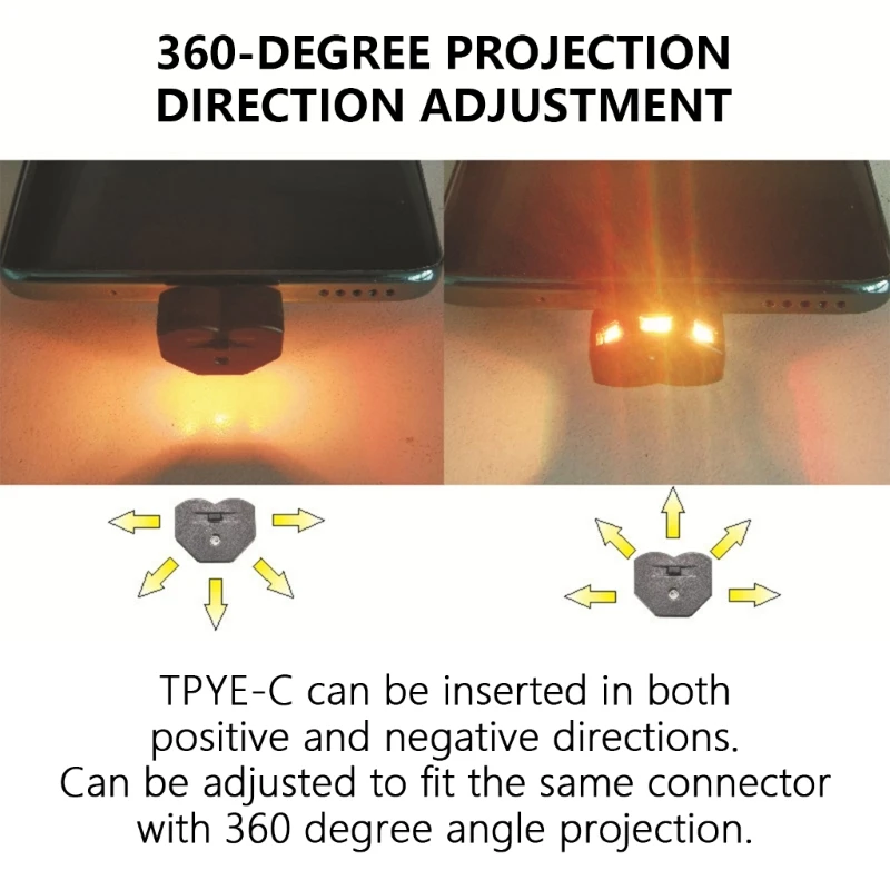 

Type C Adapters Light Type C Intelligent Light Sensitive Ambiances Light Suitable For Various Setting N2UB