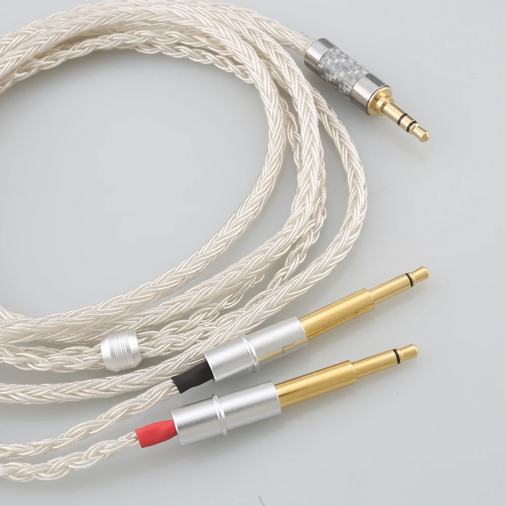 الفضة مطلي سماعة كابل 16Core 7N OCC 2.5/3.5/4.4/6.5 مللي متر ذكر التوصيل ل Meze 99 الكلاسيكية NEO NOIR سماعة الرأس #6