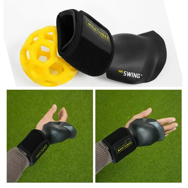 Entrenador de Swing de Golf portátil con tirantes para la muñeca, Corrector de postura de Swing de Golf, bolas de ayuda de entrenamiento, muñequera, entrenador de banda