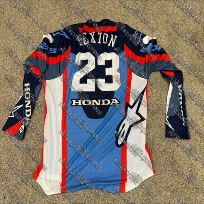 

Summer Moto Cycling Event Uniform Men Women Motorcycle Racing Enthusiasts HHonda Long Sleeved Tee Motocross Breathable Jersey