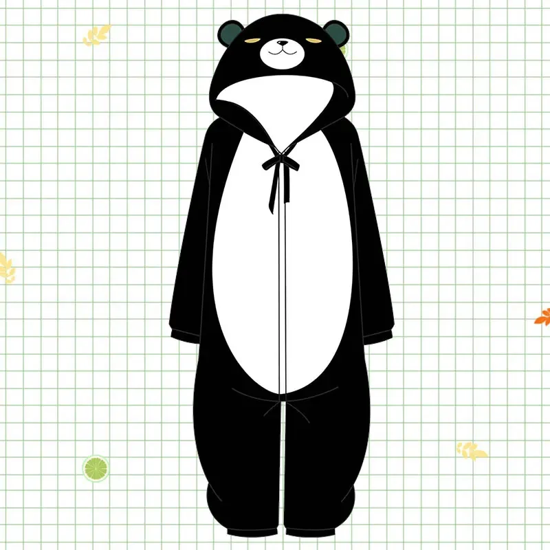 CyKuma Kuma Kuma الدب منامة أنيمي تأثيري حلي البدلة الكبار الرجال النساء حللا مزدوجة الوجهين الفانيلا ملابس خاصة المنزل