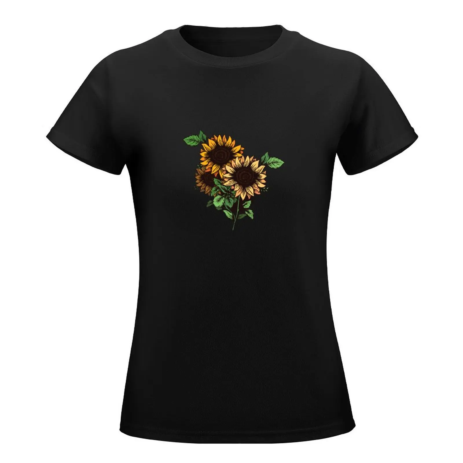 Sunflowers T-Shirt female vintage clothes korean Women's clothes