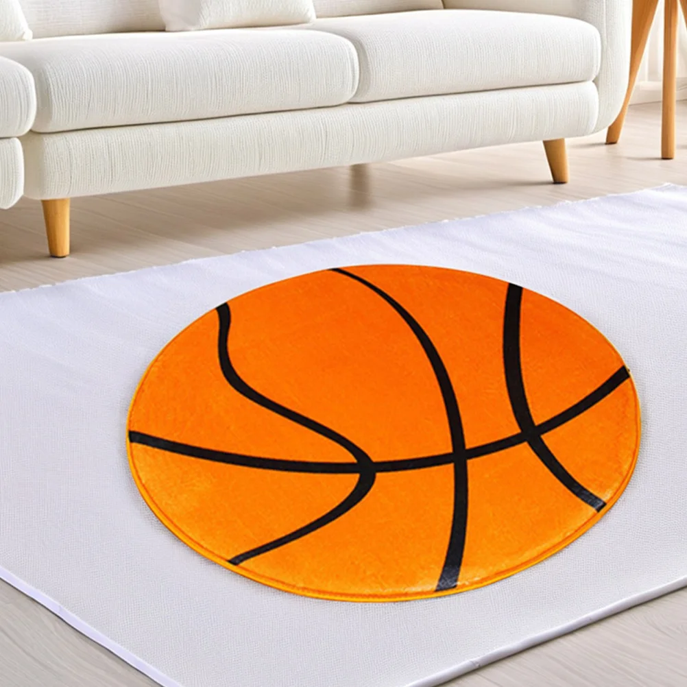 

2Pcs Round Soccer Office Chair Mat Non-Slip 60cm Football Carpet Chair Mat for Bedroom Living Room Playroom Soccer Print Rug