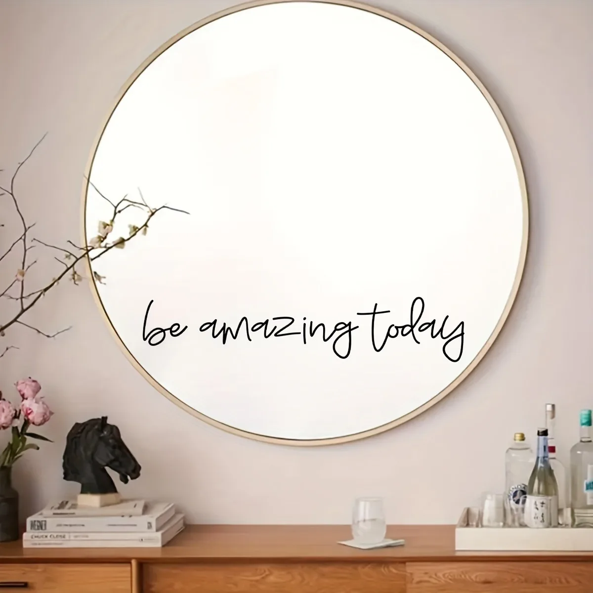Be Amazing Today Mirror Wall Sticker Removable Wall Stickers Diy Wallpaper For Living Room Bedroom Decal Creative Stickers