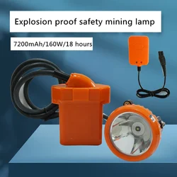 Safety Helmet Mining Lamp Explosion-Proof Strong Light Headlight Shipyard Mine Led Lithium Battery Fishing Lantern 7200mah 160w