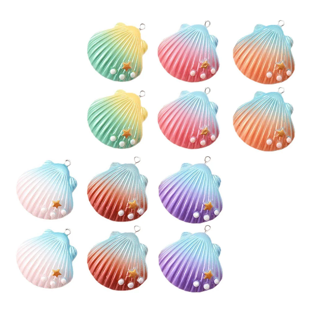 

30 pcs Shell Pearl Jewelry Pendants Resin Smooth Diy Necklace Bracelet Earring Keychain Charms For Jewelry Making Craft