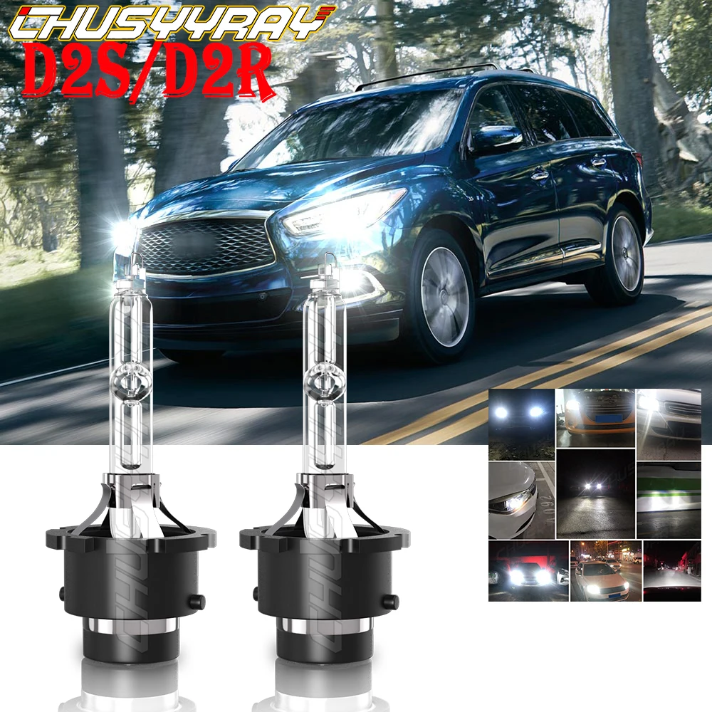 

CHUSYYRAY Compatible For For Infiniti Q60 QX70 2014 2015 2X D2S/D2R Front HID Xenon White Headlight Bulb Low Beam Led headlight