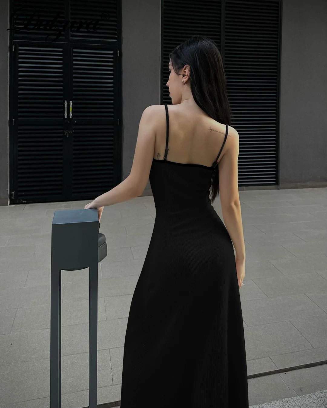 Dulzura RibbedแขนกุดCami Maxiชุดเซ็กซี่ElegantชุดยาวสตรีClubwearฤดูใบไม้ร่วงชุดฤดูหนาว