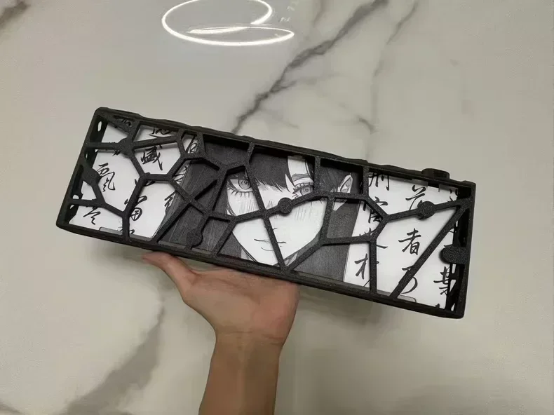 Holy60 Keyboard Base Plate Custom Anime Keyboard Plate Acrylic Case for GH60/mad60/Wooting/rakka Keyboard Plate Gamer Accessory