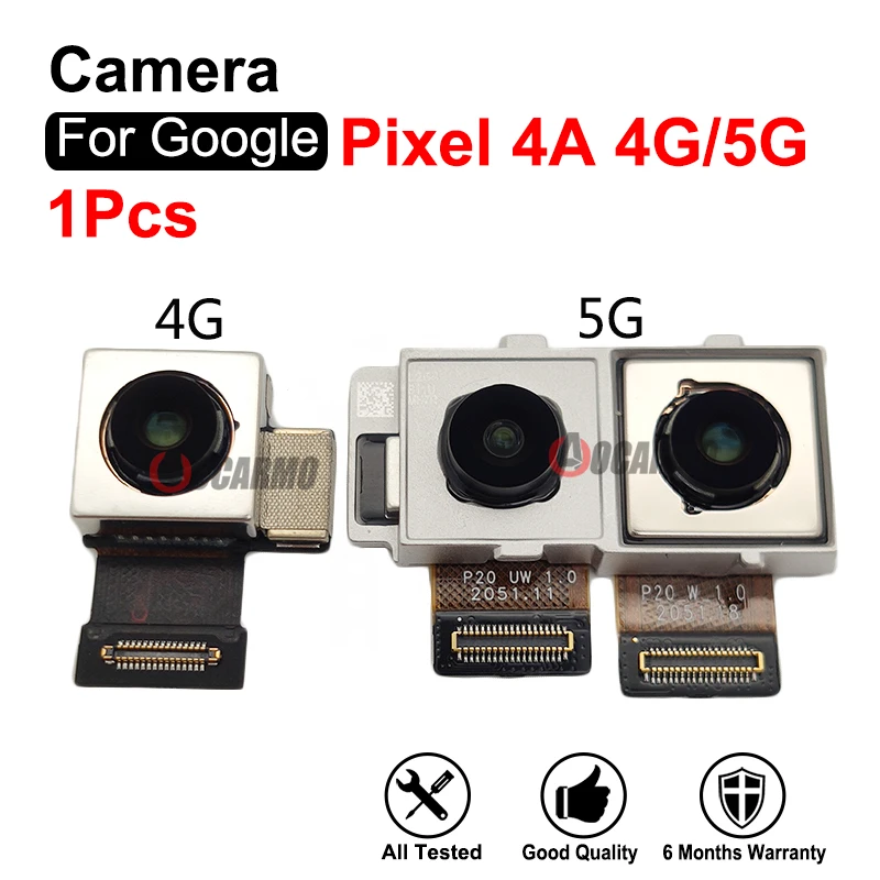 For Google Pixel 4A 4G 5G 5a 6A Rear Main Back Wide Camera And Front Camera Module Flex Cable Replacement Parts
