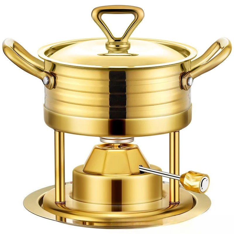 

Stainless steel small hot pot, inflatable hot pot gas stove