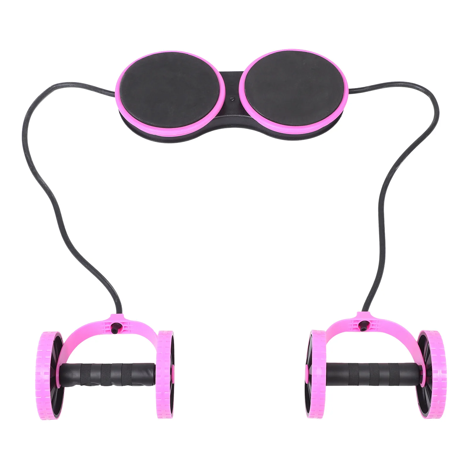 

Pink Detachable Pulling Rope Abdominal Trainer Wheel Resistance Pull Rope Arm Waist Leg Exercise Fitness Equipment Home