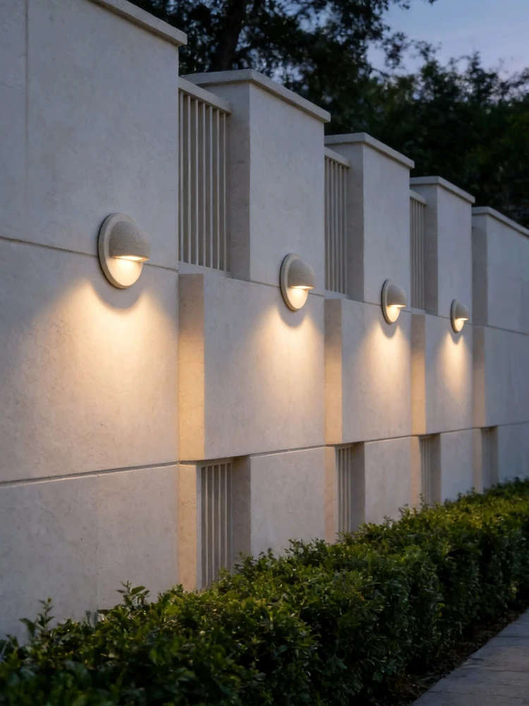 Minimalist Industrial Micro Cement Wall Lamp Waterproof LED Indoor Outdoor wall Lights for Villa Courtyard Hallway Cafe Hotel