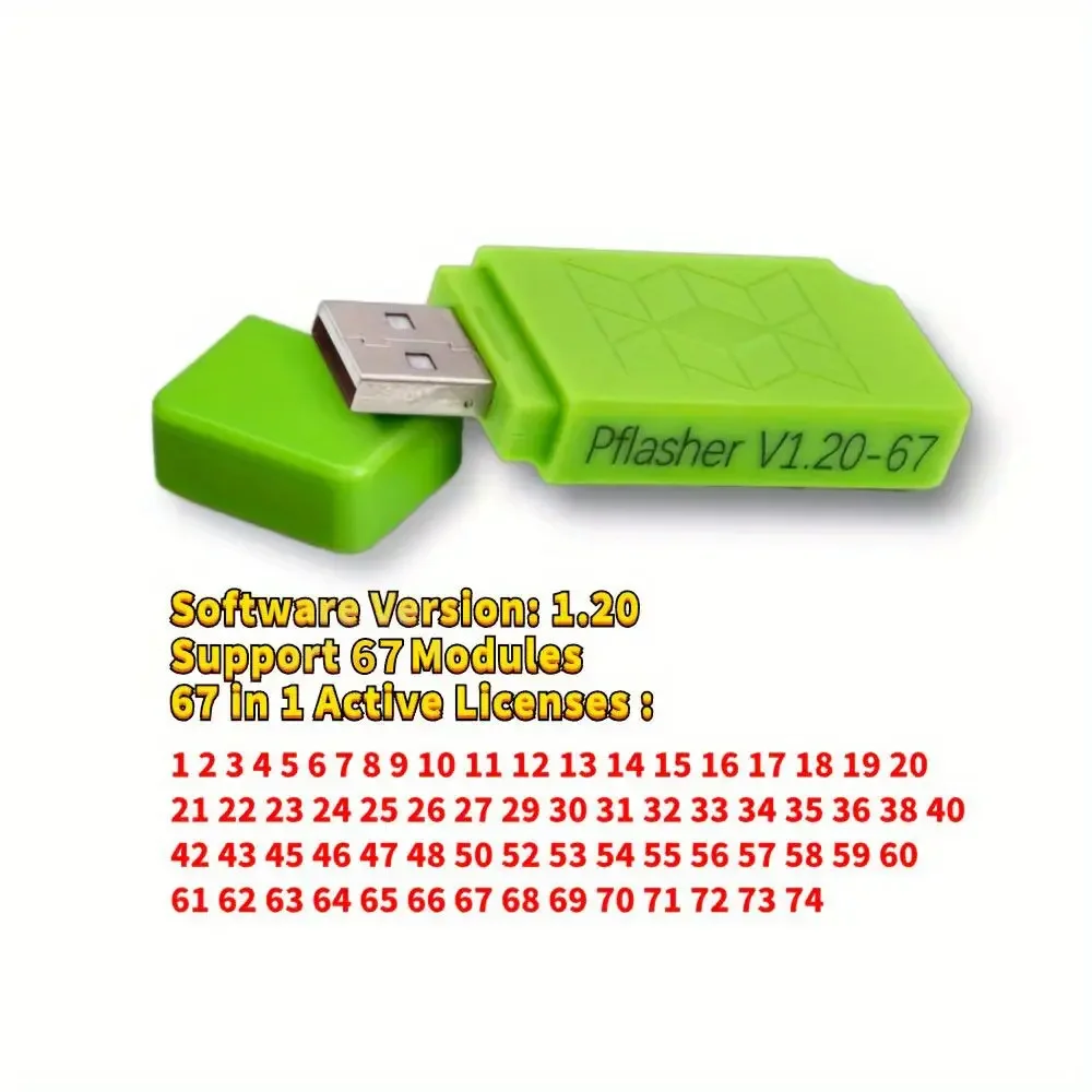 PFLASHER USB Dongle 1.21 11Moudels/1.20 67 Moudels PCM 69Moudels For SM2 Pro J2534 VCI 2.21.22 With Bench Cable Optional