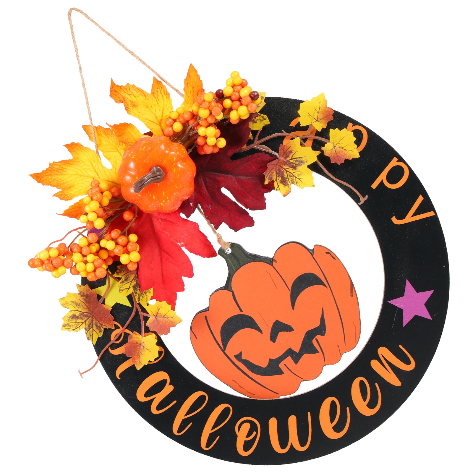 

Pumpkin Foam Halloween Door Sign Wooden Pendant Welcome Sign for Porch Front Door Hanging Decor Wood Festive Elements