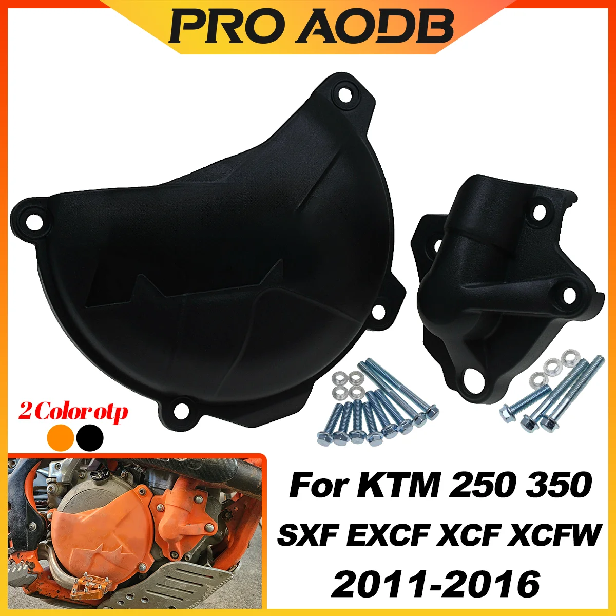 Motocross Clutch Cover Protection Cover Water Pump Cover Protector For KTM 250 350 SXF EXCF XCF XCFW FREERIDE SIX DAYS 2011-2016