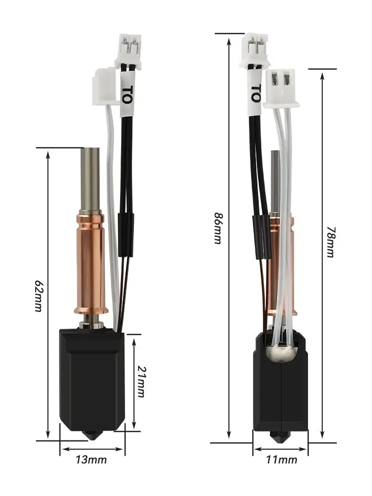 Pour Anycubic Kobra 3 Hotend Kit nouvelle mise à niveau 0.4mm 0.6mm 0.8mm buses en acier trempé en laiton pour imprimante 3D Kobra 3 Combo