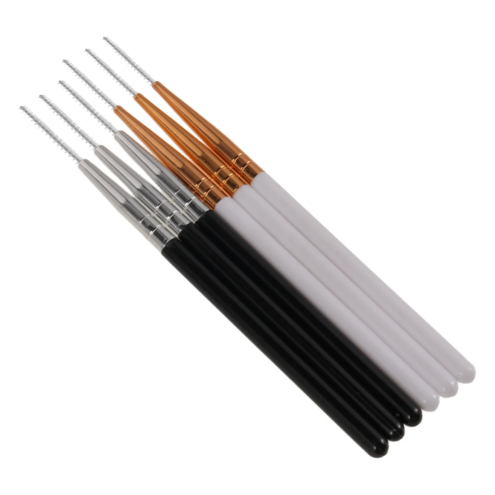 

6pcs Dual-Purpose Eyebrow Eyelash Brush Ultra Thin Applicator For Lash Extensions Brow Lamination Precise Makeup Tool Reusable