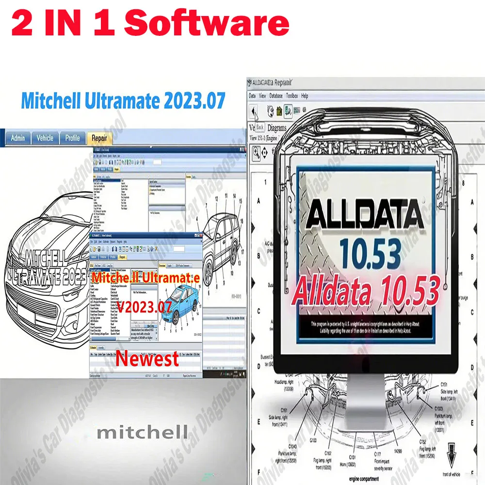 

MITCHell ULTRAMATE 2023.07 car accessories COMPLETE ADVANCED ESTIMATING SYSTEM + Alldata 10.53 OBD2 Scanner Car Repair Software