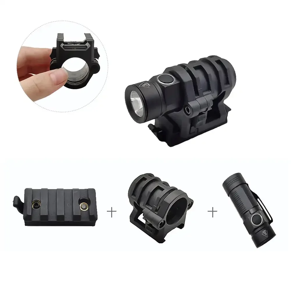 20MM Helmet with Special Lighting Flashlight Support Tactical Helmet Clamp Adapter Tactical Helmet Flashlight Clamp