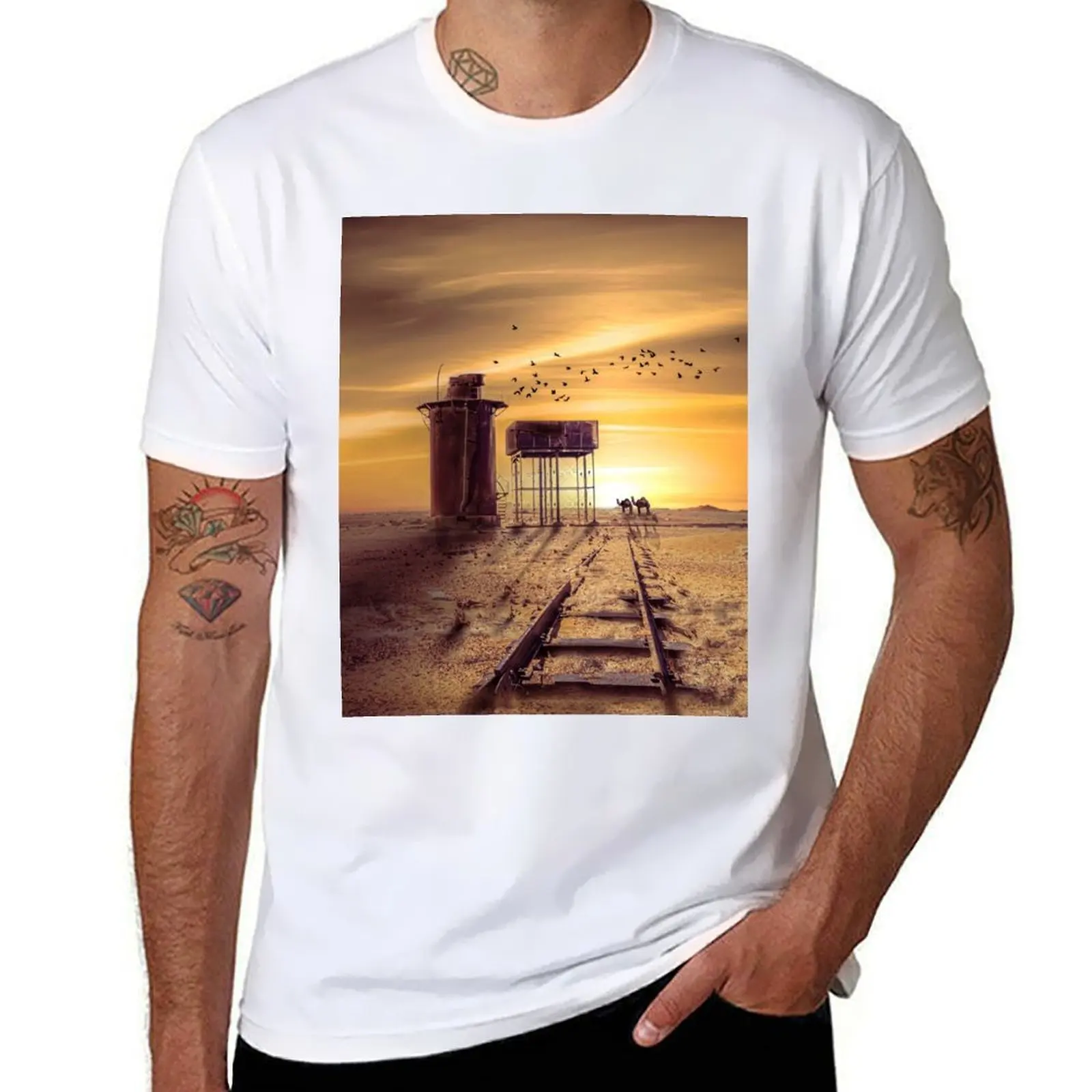 

Ghan and Camels Graphic T-Shirt man tshirt man t shirts cotton T-Shirt