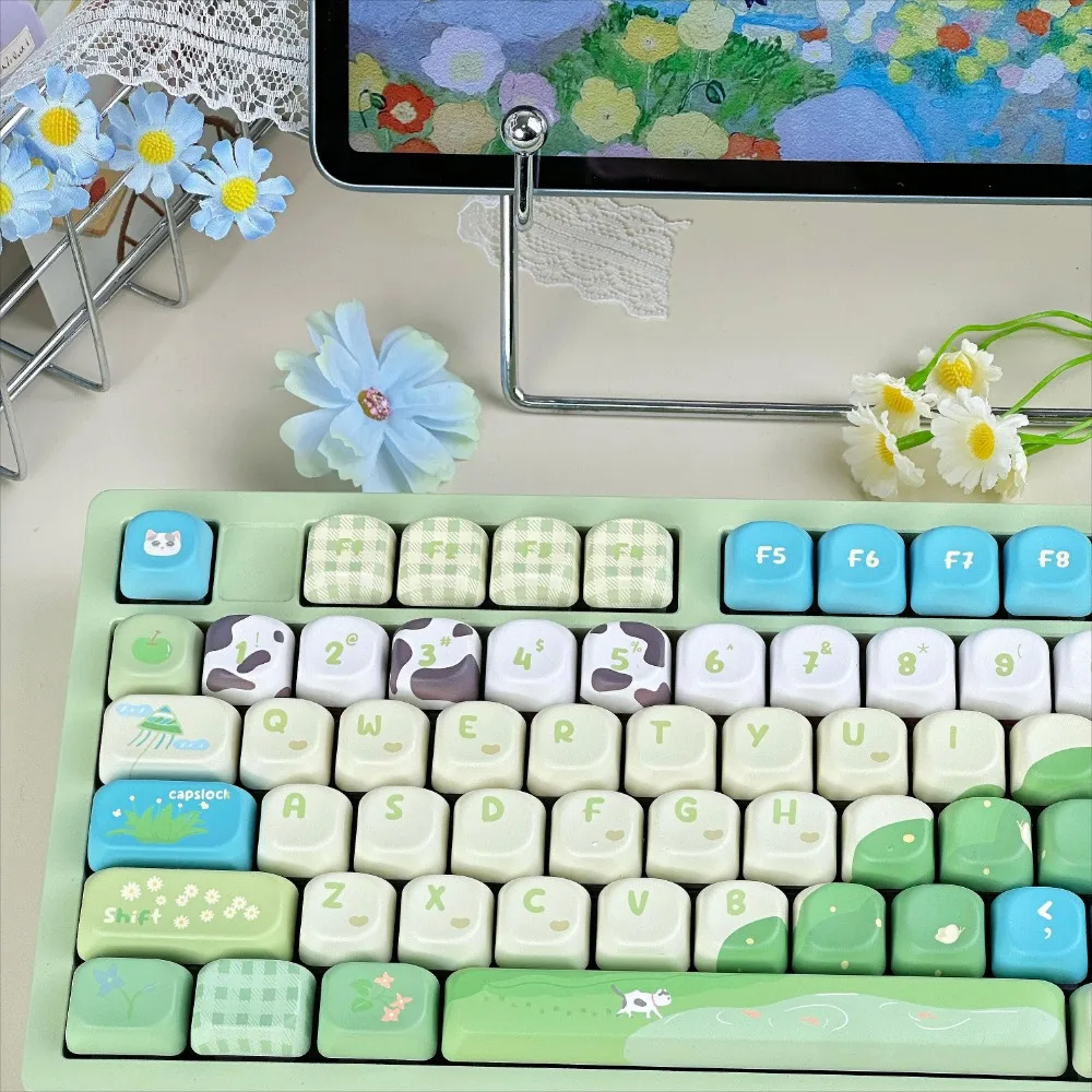 

Duoduo Park, Keycap 120 Keys QX3/Cherry PBT Customized, Suitable for Mechanical Gaming Keyboard Cap