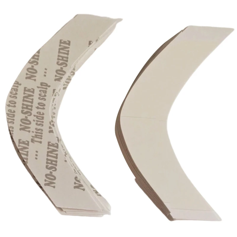 Tiras de extensión adhesivas dobles, cinta de cabello fuerte sin brillo, impermeable para tupé/pelucas de encaje, película en forma de CC, 72 unidades por lote