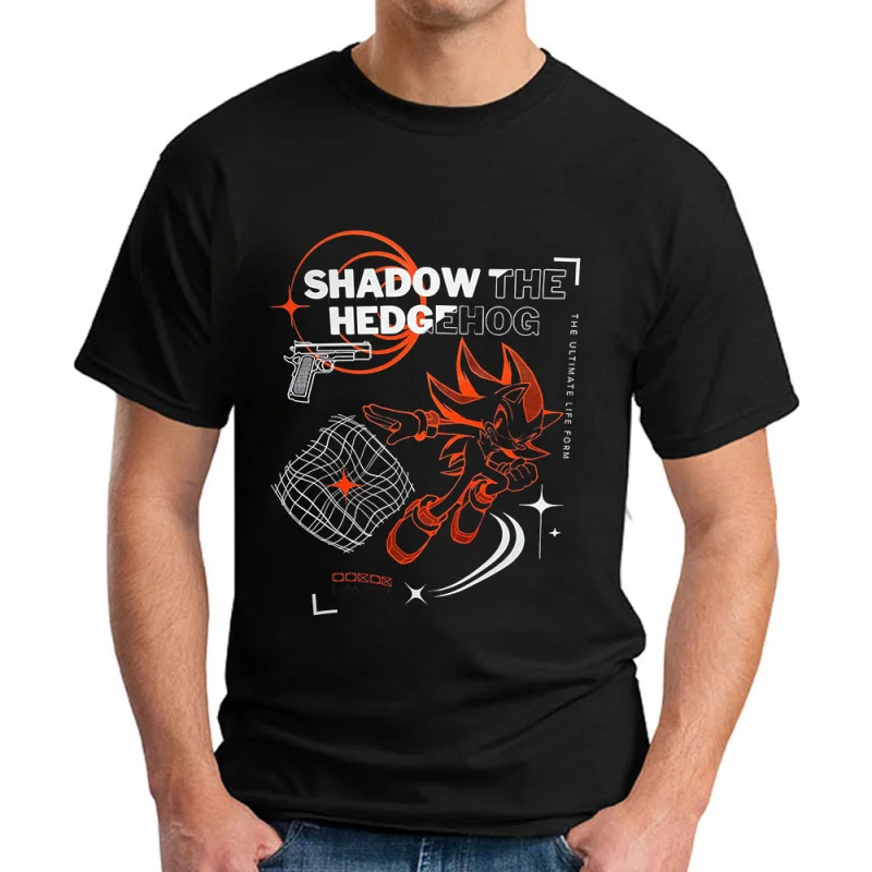 

The ultimate life form sonic Shadow The Hedgehog Character Anmie Graphic T-Shirt Y2K clothes Cute Cartoon print tee All size top